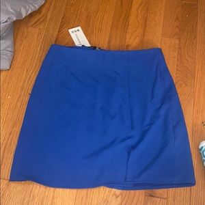 cobalt blue mini skirt set